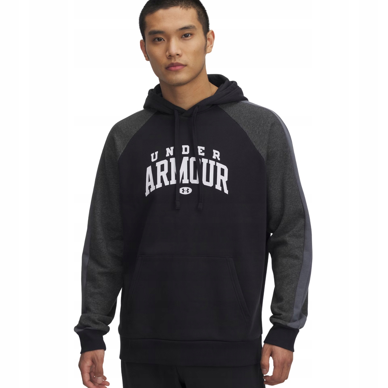 Pánská mikina Under Armour Rival Fleece Colorblock Hoodie černá Velikost M