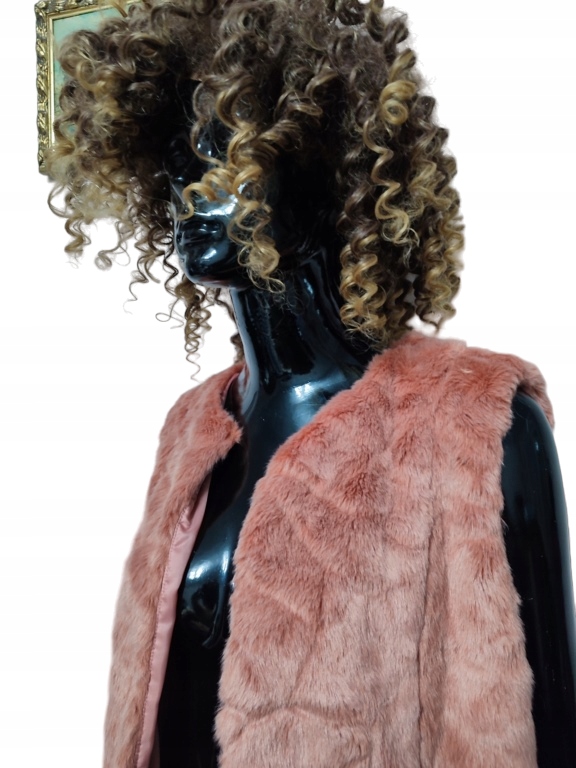 Tom Tailor KAMIZELKA futrzana 36 /38 Kolor różowy