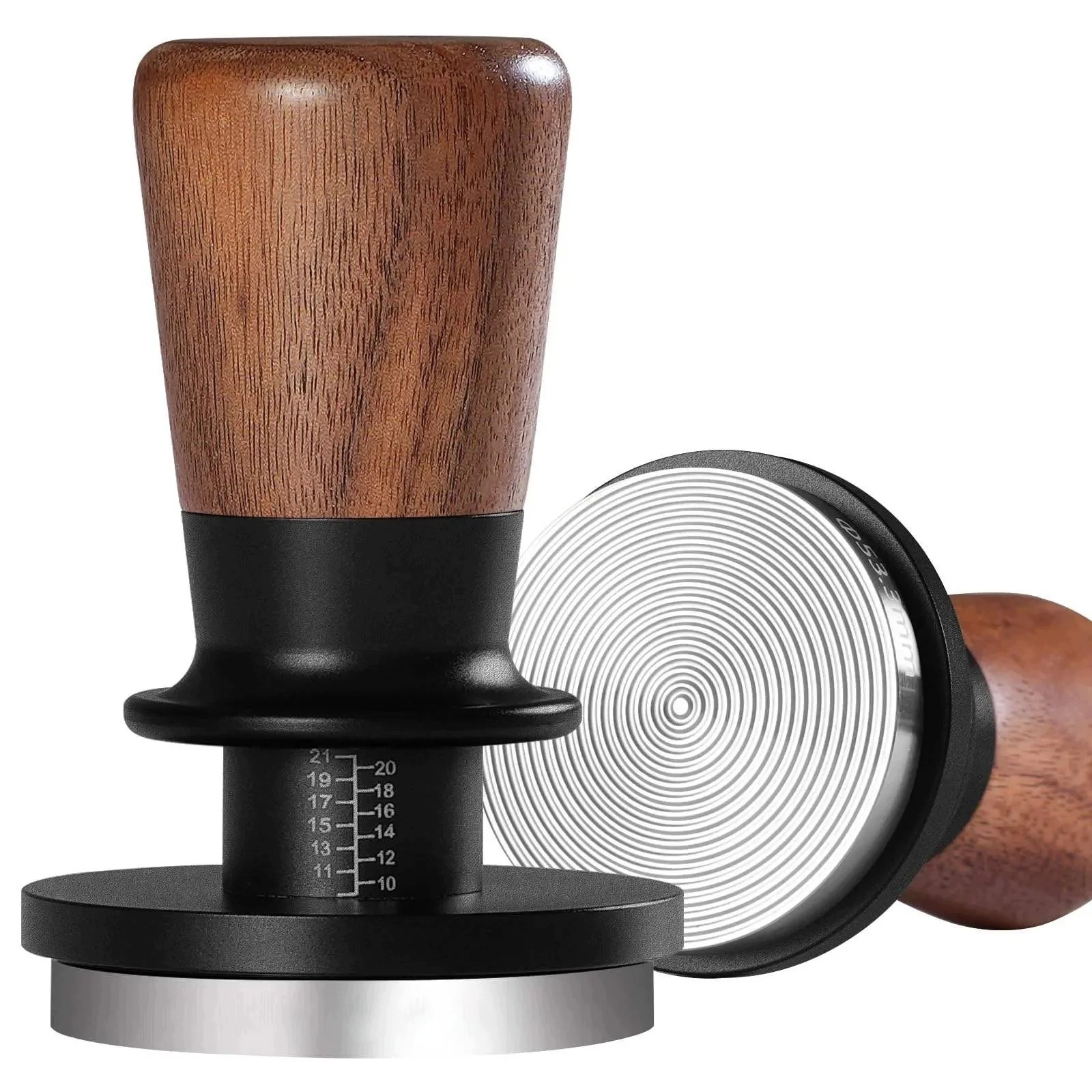 Tamper samopoziomujący drewno nacisk 13,5kg 51mm