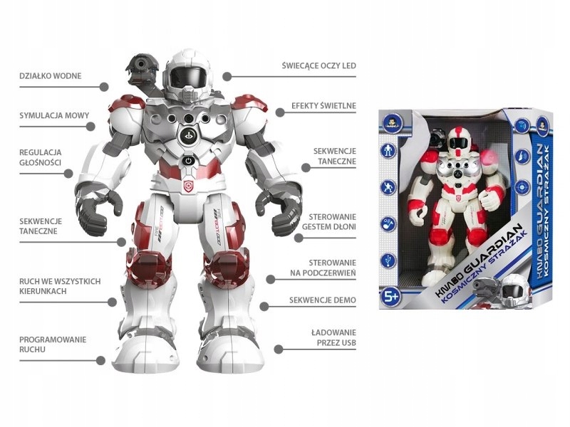 РОБОТ KNABO КОСМИЧЕСКИЙ ПОЖАРНИК, СТРЕЛЯЕТ ВОДОЙ