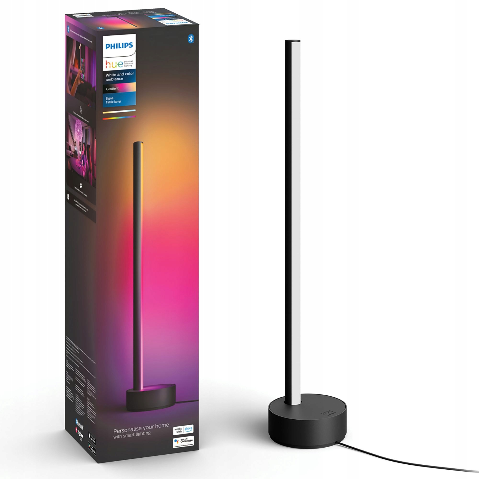 Lampa stołowa Philips Hue Signe gradient W&c Czarna