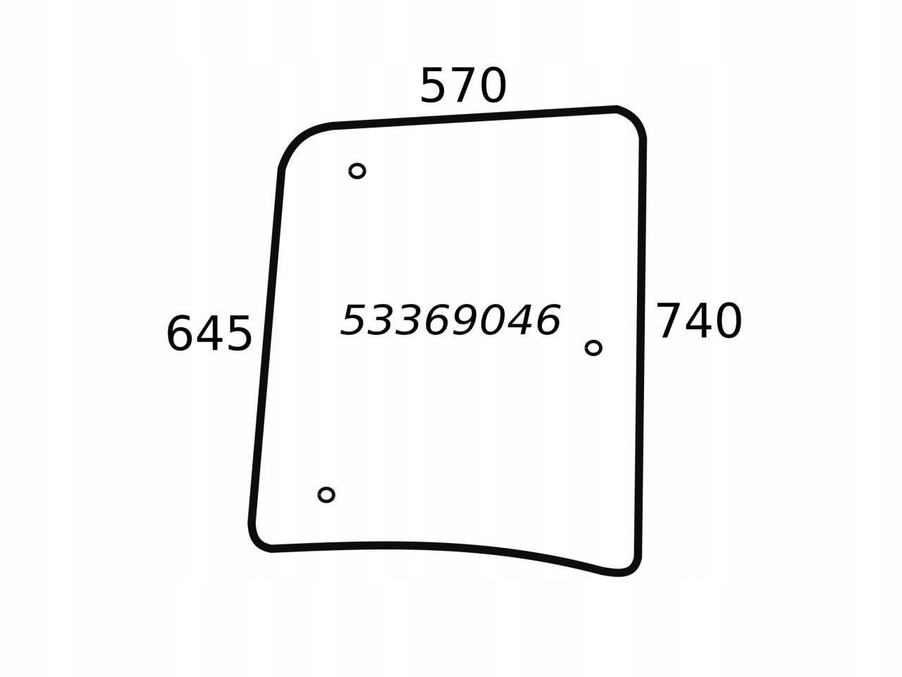 БОКОВОЕ СТЕКЛО ПРАВОЕ ZETOR PROXIMA FORTERR 53369046