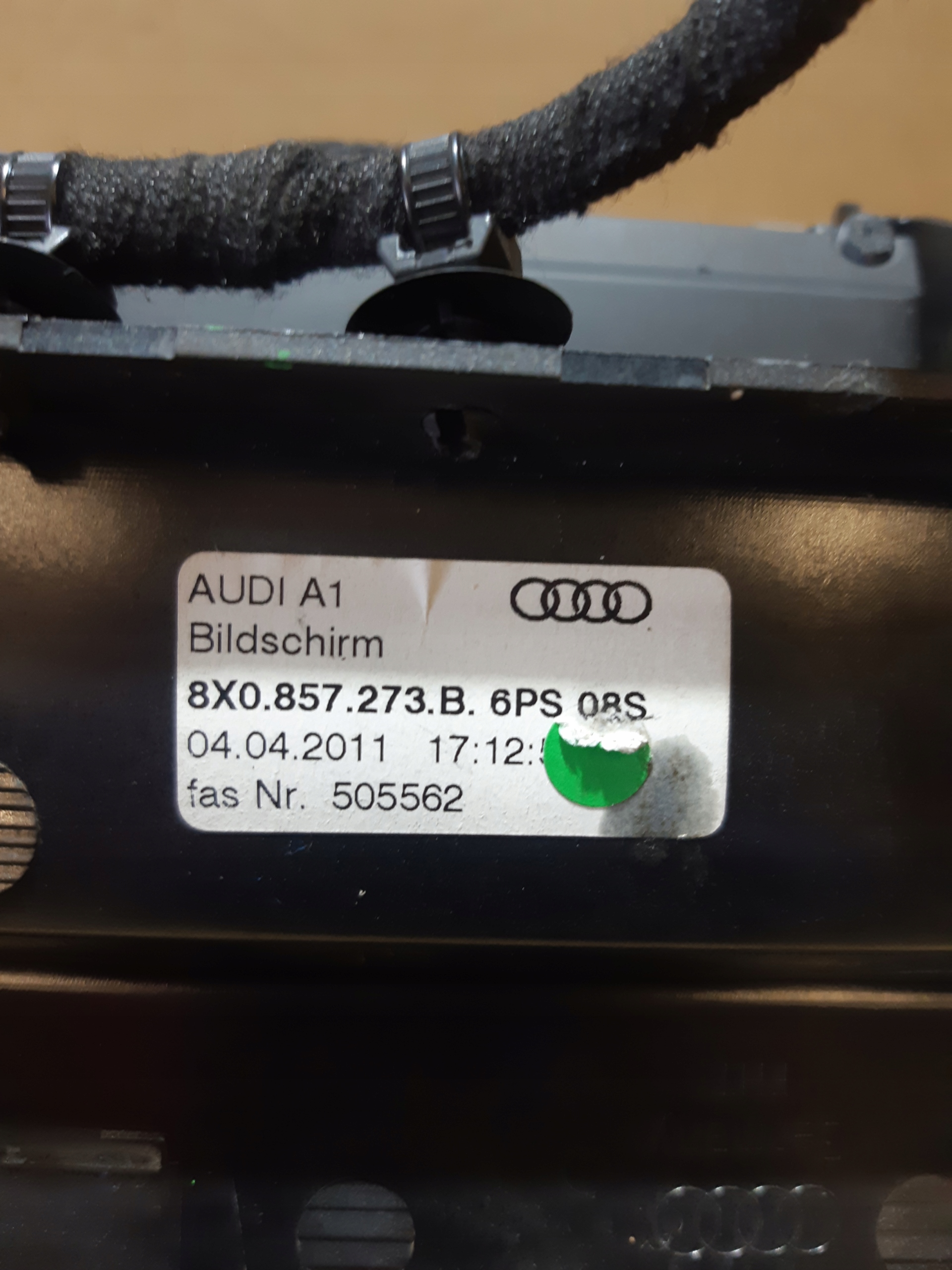 AUDI A1 8X Display LCD 8X0857273B