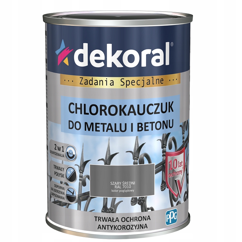 

Dekoral Chlorokauczuk Strong szary Ral 7010 0,9l