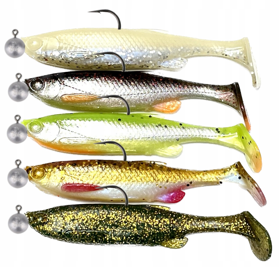 Savage Gear Fat Minnow T-Tail 9cm Uzbrojone Zestaw