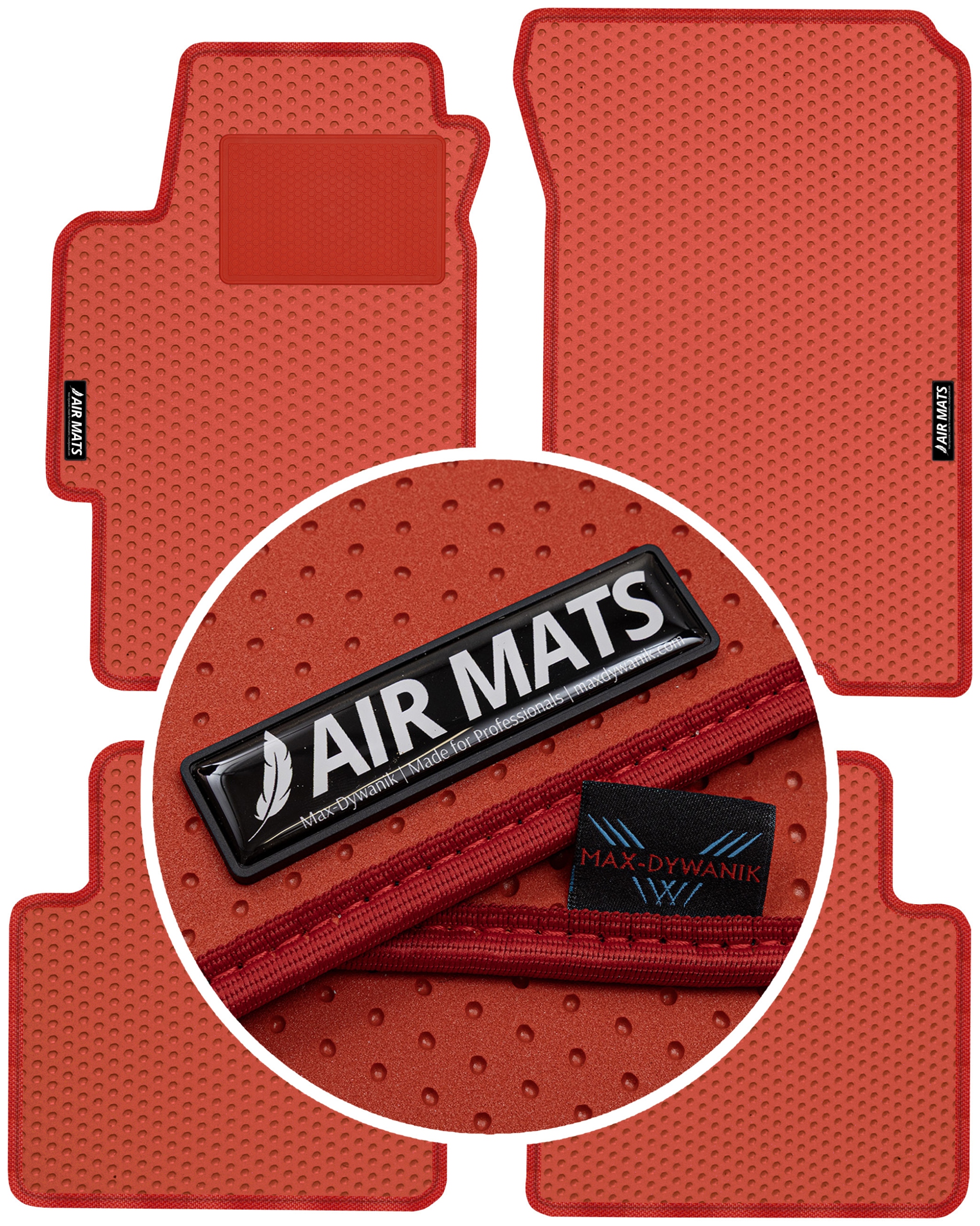 Honda Accord VI 1998-2002 Gumové koberce Air Mats Červené