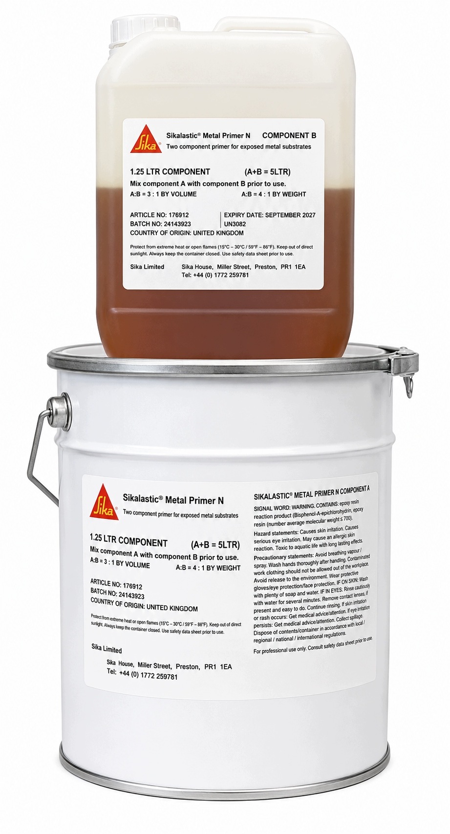 Grunt Epoksydowy SikaLastic Metal Primer N op.5L(6,24kg) A+b