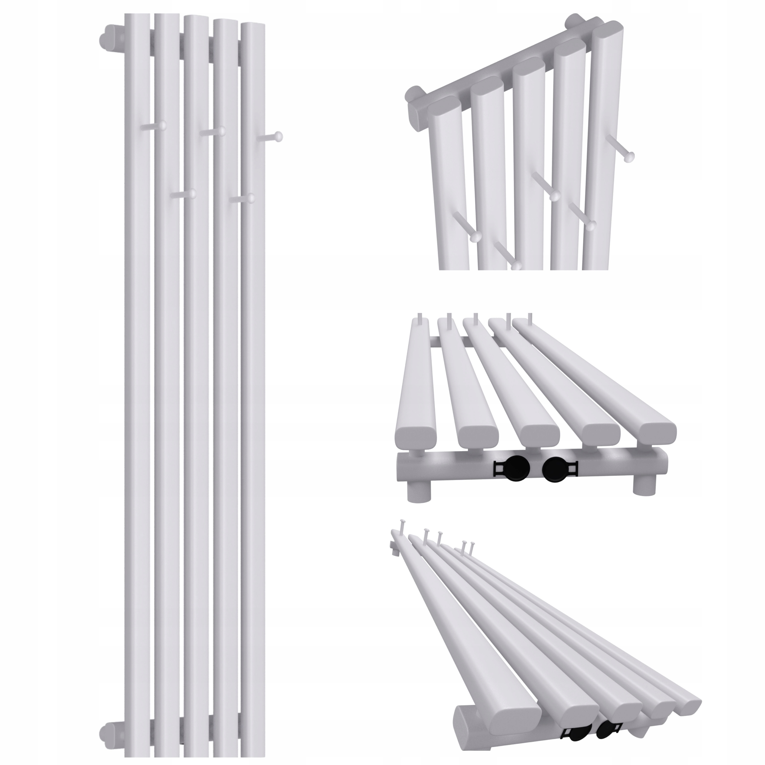 Dekorativní radiátor HORYZONT5 Hook 100x37 šedá struktura