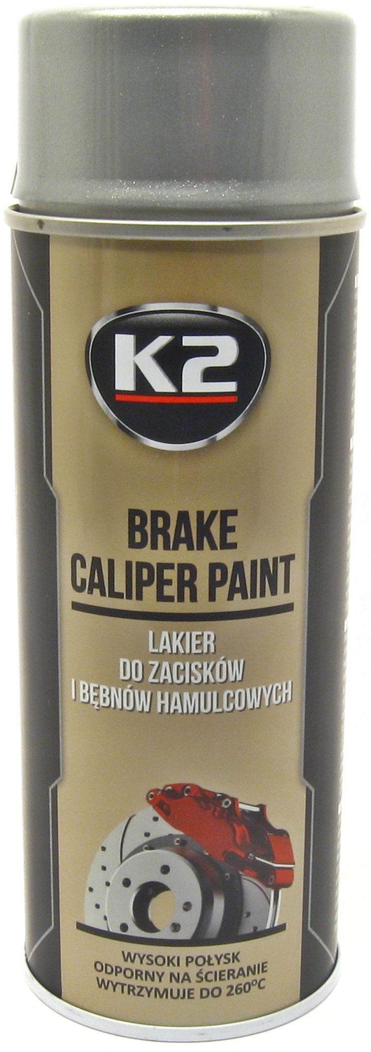 Lakier do zacisków i bębnów hamulcowych 400ml 260°C Srebrny