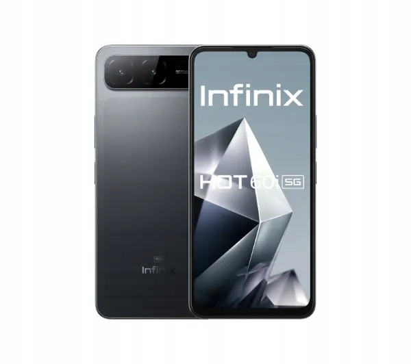 Smartfon Infinix Hot 60i 5G 4/128GB 6,75'' 120Hz 50Mpix Sleek Black Czarny