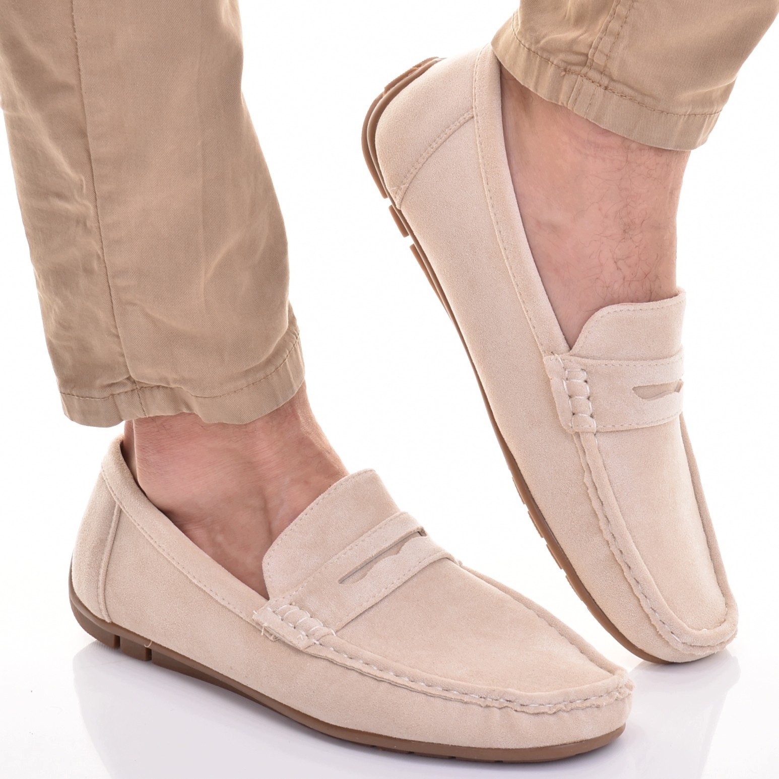 Pánské Elegantní Mokasíny, Nazouvací Boty Casual, Semišové, Modré, Módní