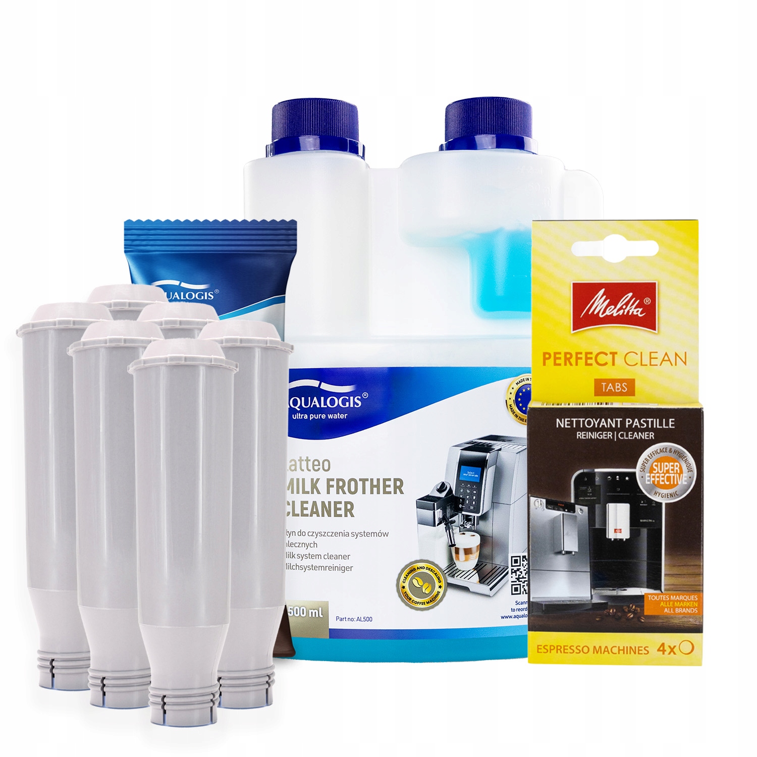 6x Filtr do kávovaru Melitta AL-TES46 Tekutina Latteo 500 ml Tablety