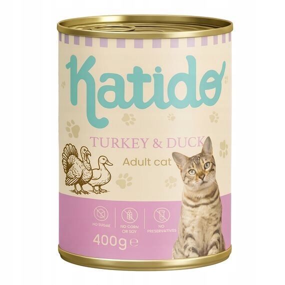 Katido Krůta s kachnou mokré krmivo pro kočky 400 g
