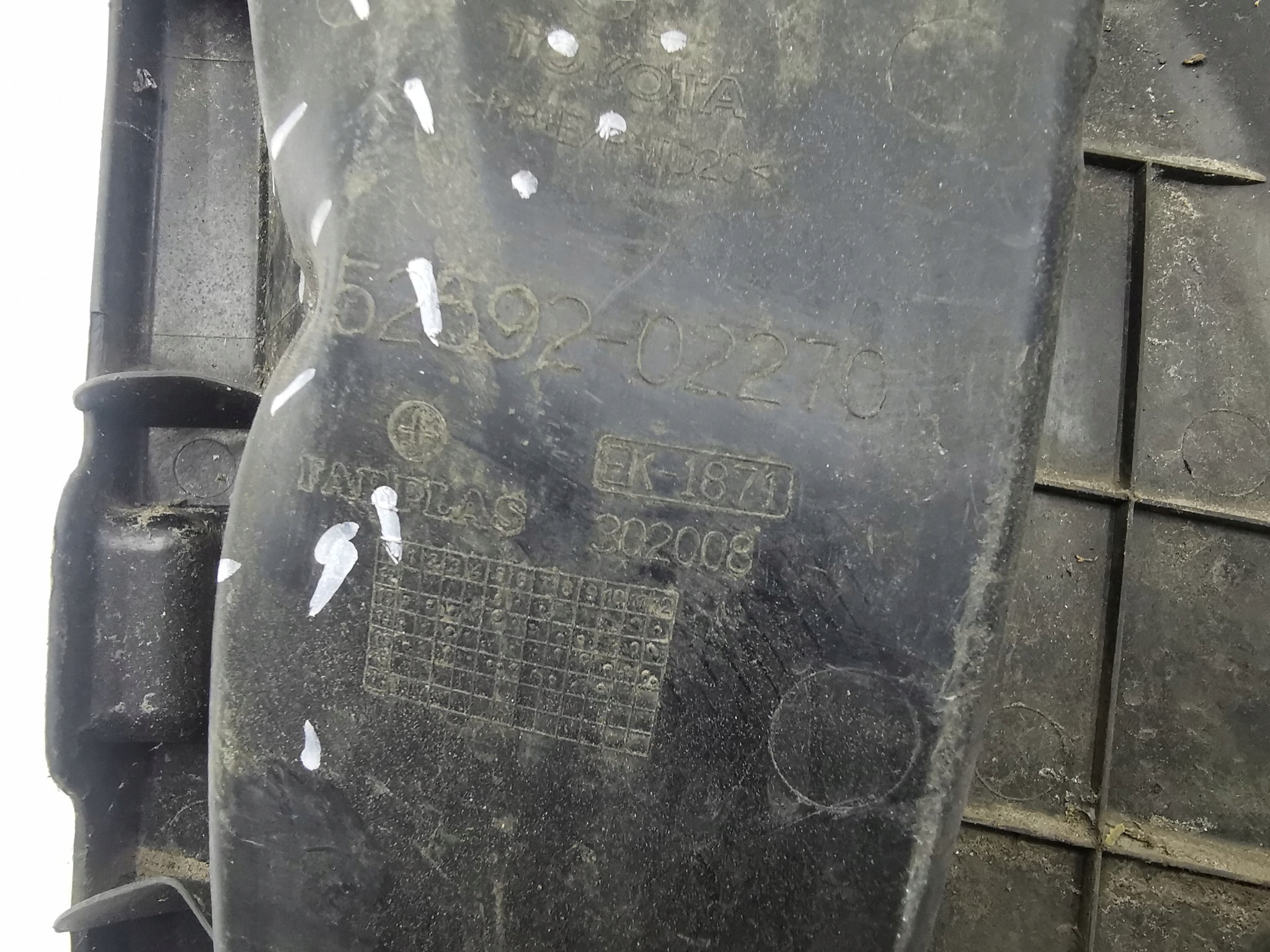 mudguard left rear part mudguard flap TOYOTA COROLLA E16 E18 13-19 / 52592-02270