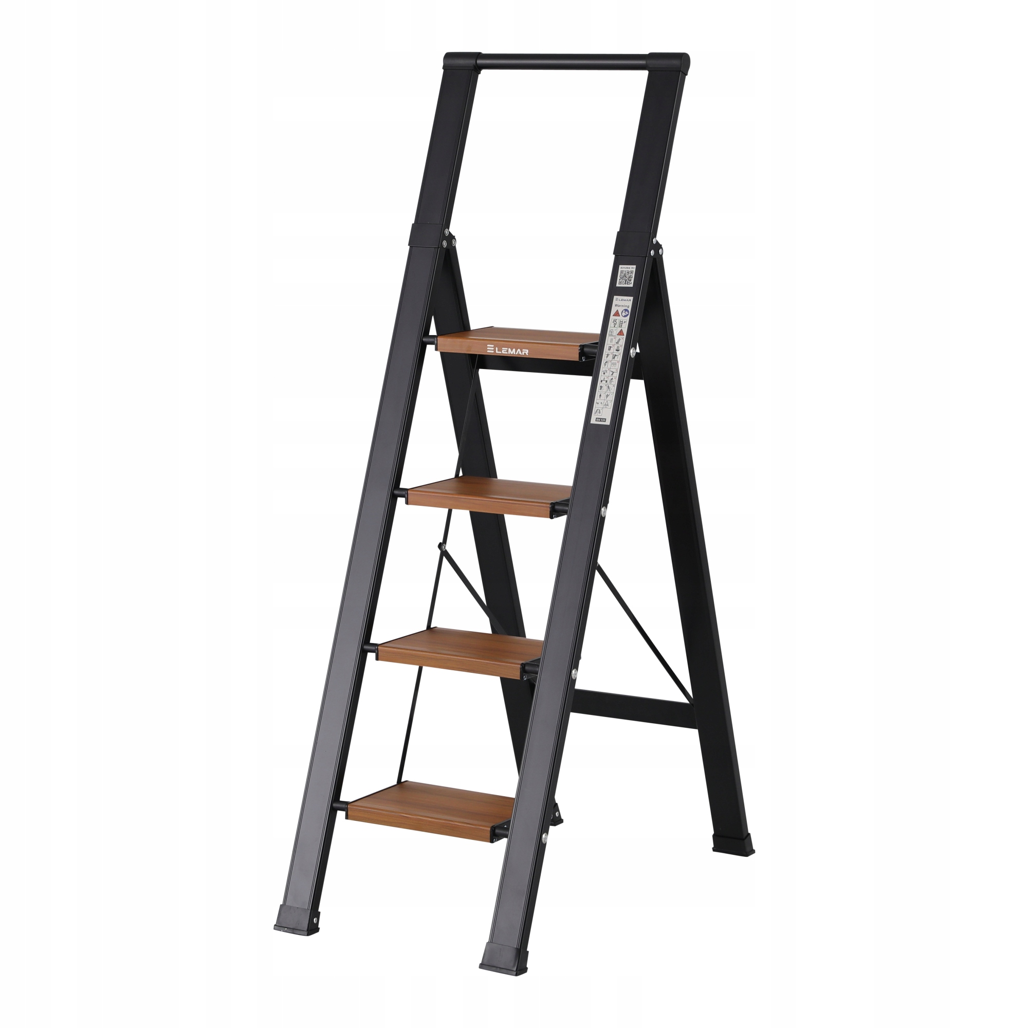 Žebřík 4-stupňový hliníkový skládací Slim Space Lemar 031204