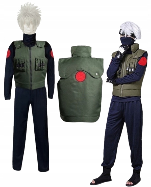 Kostým Převlek Kakashi Hatake Naruto Anime Cosplay Paruka S/m