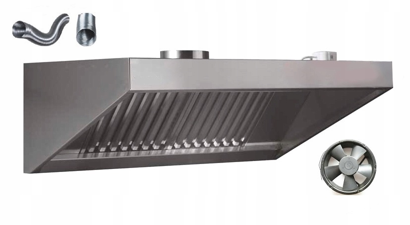 Okap Gastronomiczny S 170x90x40 Filtry Wentylator