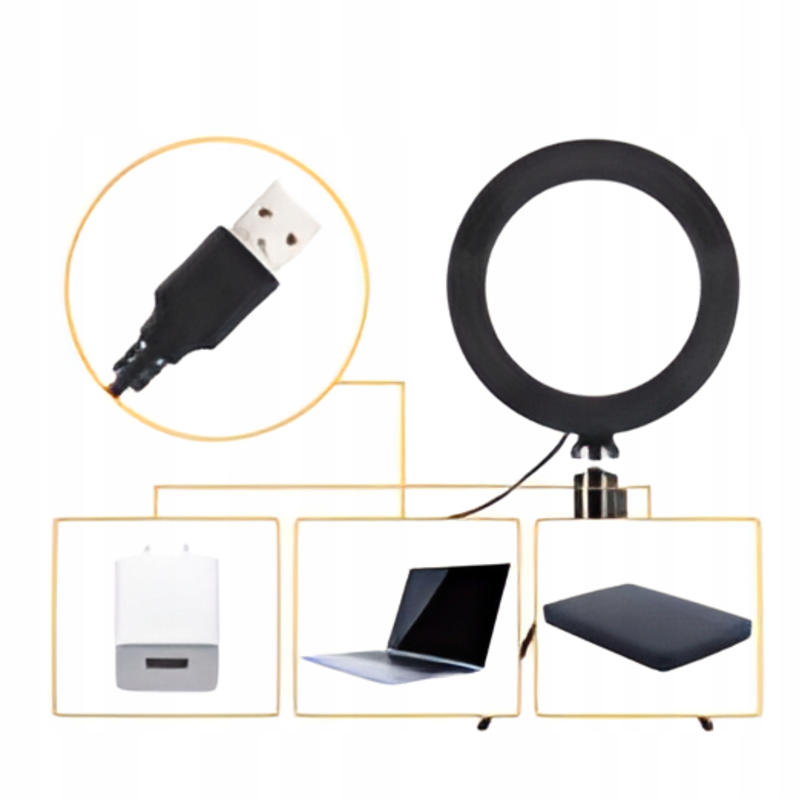 LAMPA PIERŚCIENIOWA 80W LED RING STATYW 220CM DUŻA Marka Interlook