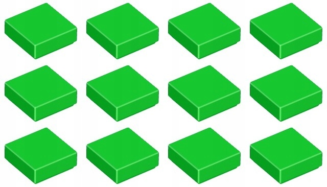 

Lego 3070b 1x1 Tile zielona jasna Nowa (3g) 12 szt