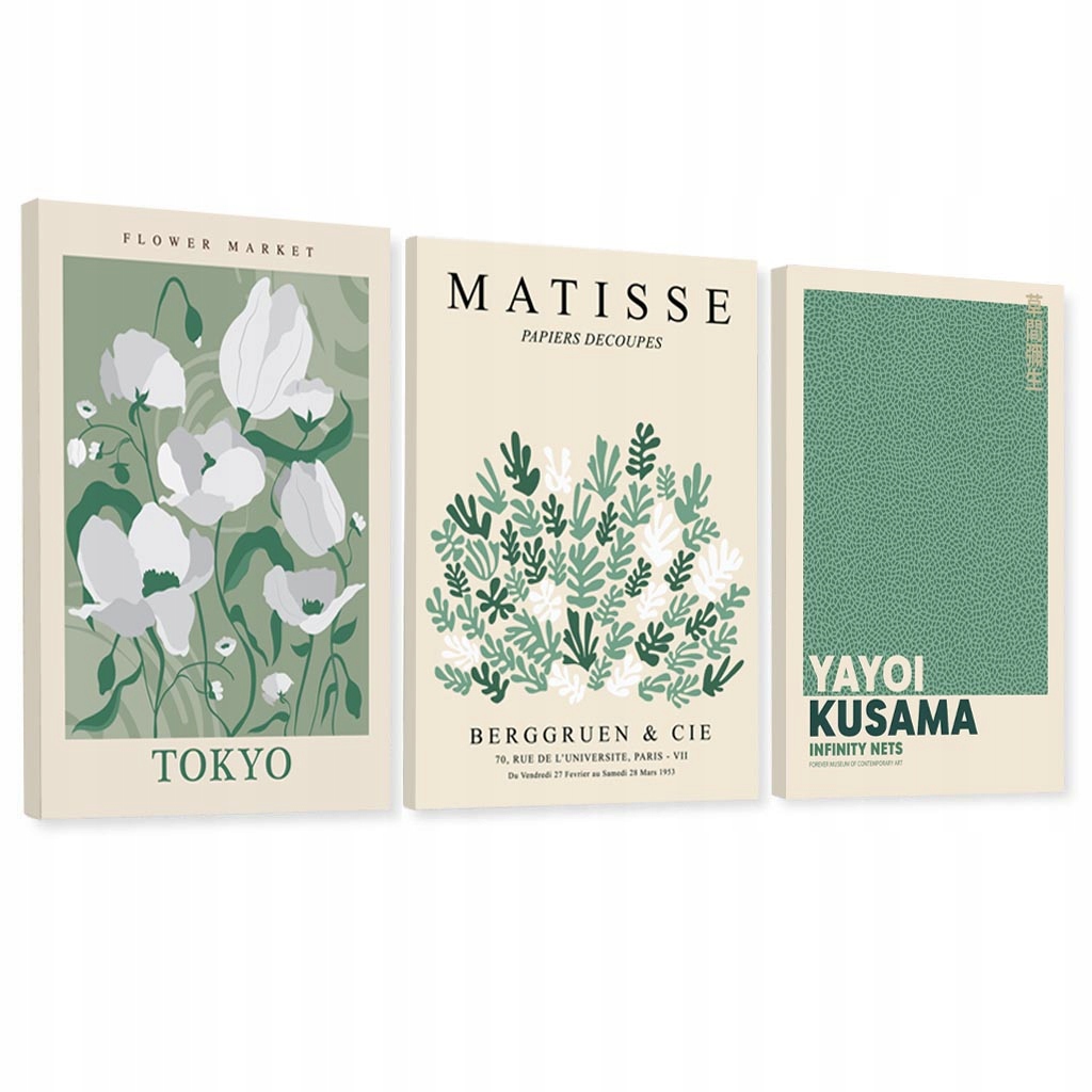 Obrazy Premium na plátne Matisse Pastelová abstrakcia zelená do obývačky 50x70