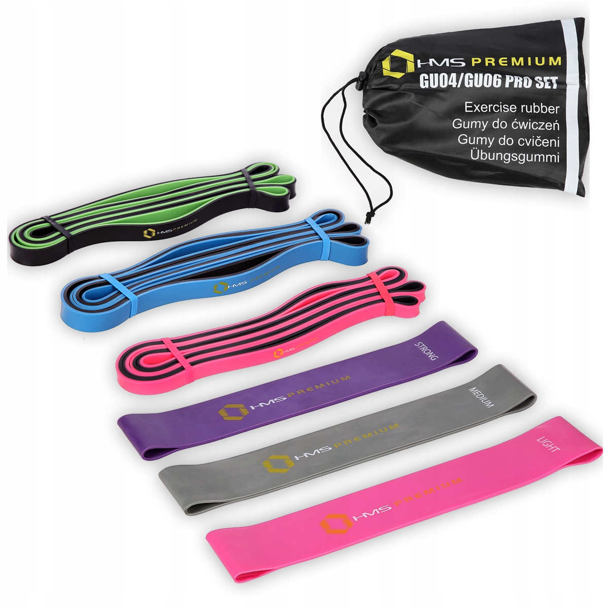 Odporové Gumy Set 6 Ks Mini Band Pro Protahování Tréninku 4,5-27kg