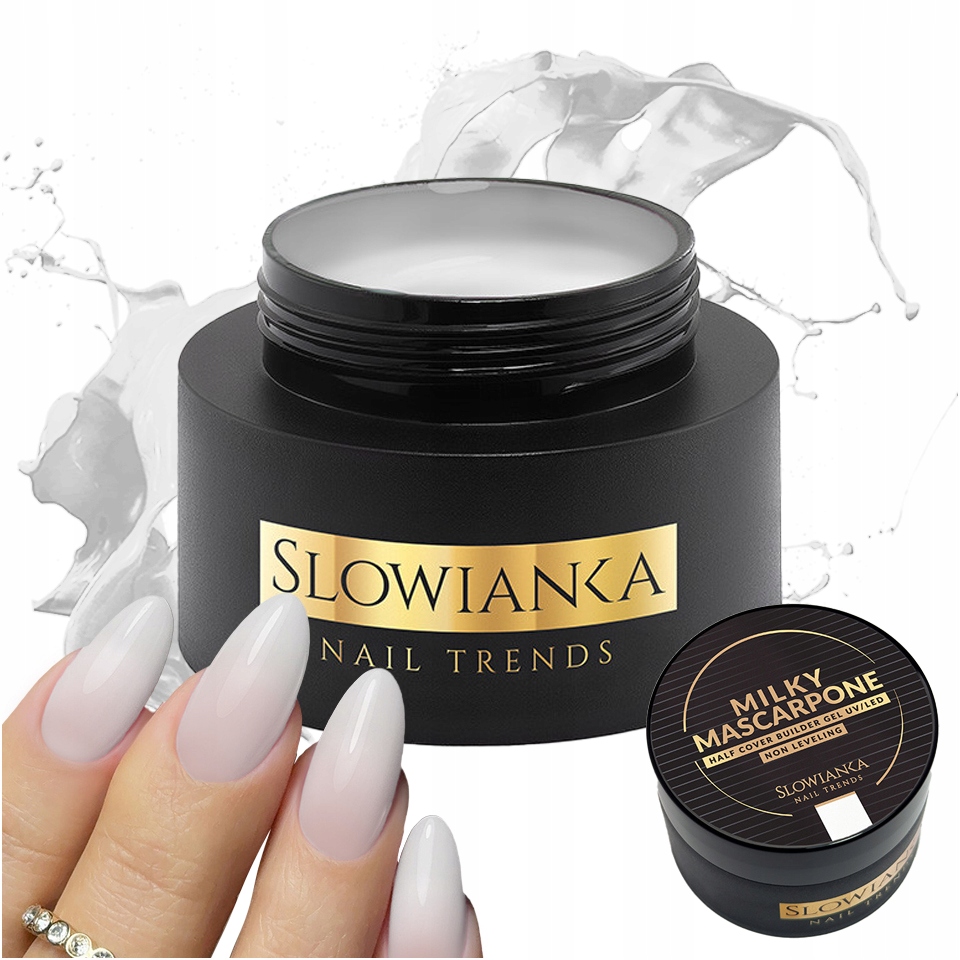Slowianka Stavební Gel Non-Leveling 50 g Milky Mascarpone Half-Cover