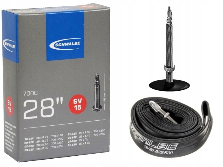 

Schwalbe SV15 Dętka Presta 28 700x18-28C 40m Szosa