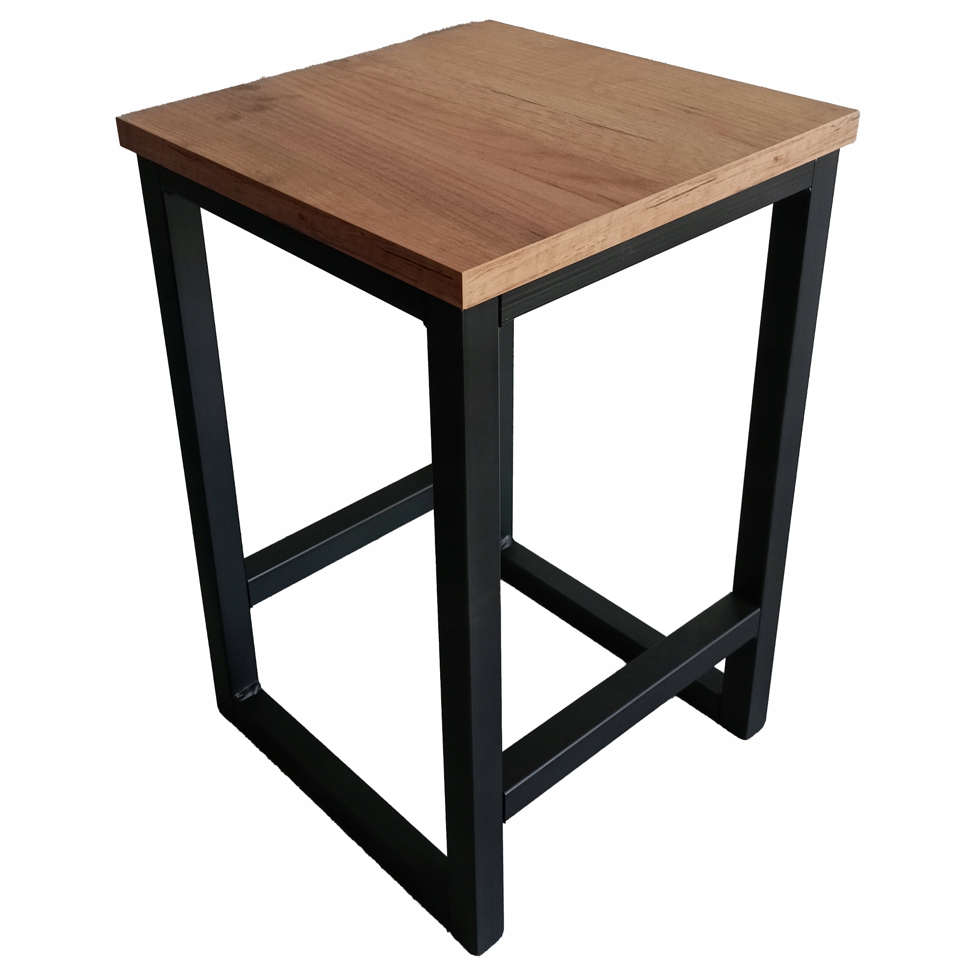 Kuchyňská stolička loft 47 cm kovová stolička industriální černá ocel