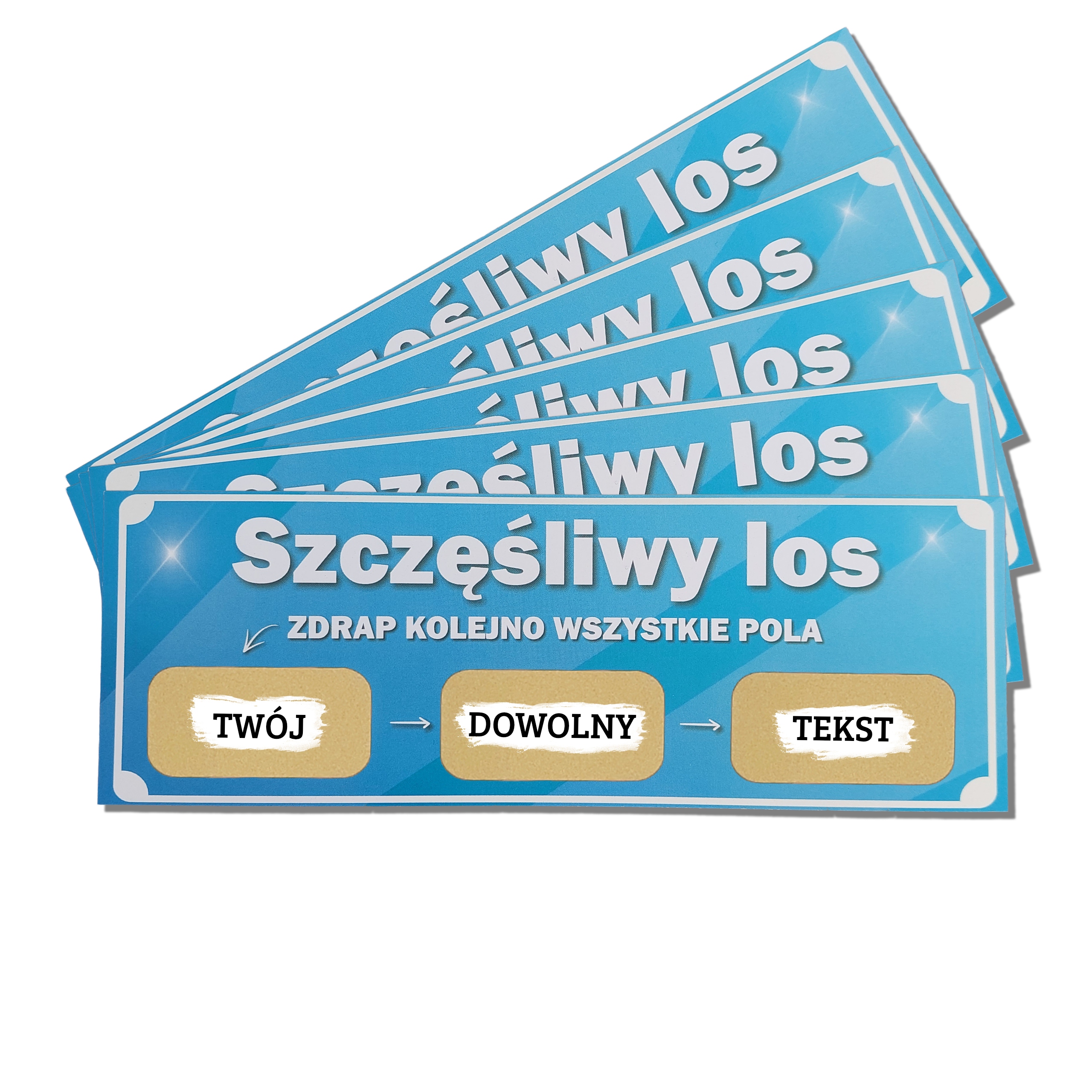 

Zdrapka Kupon Loteria Własny Tekst 5 szt