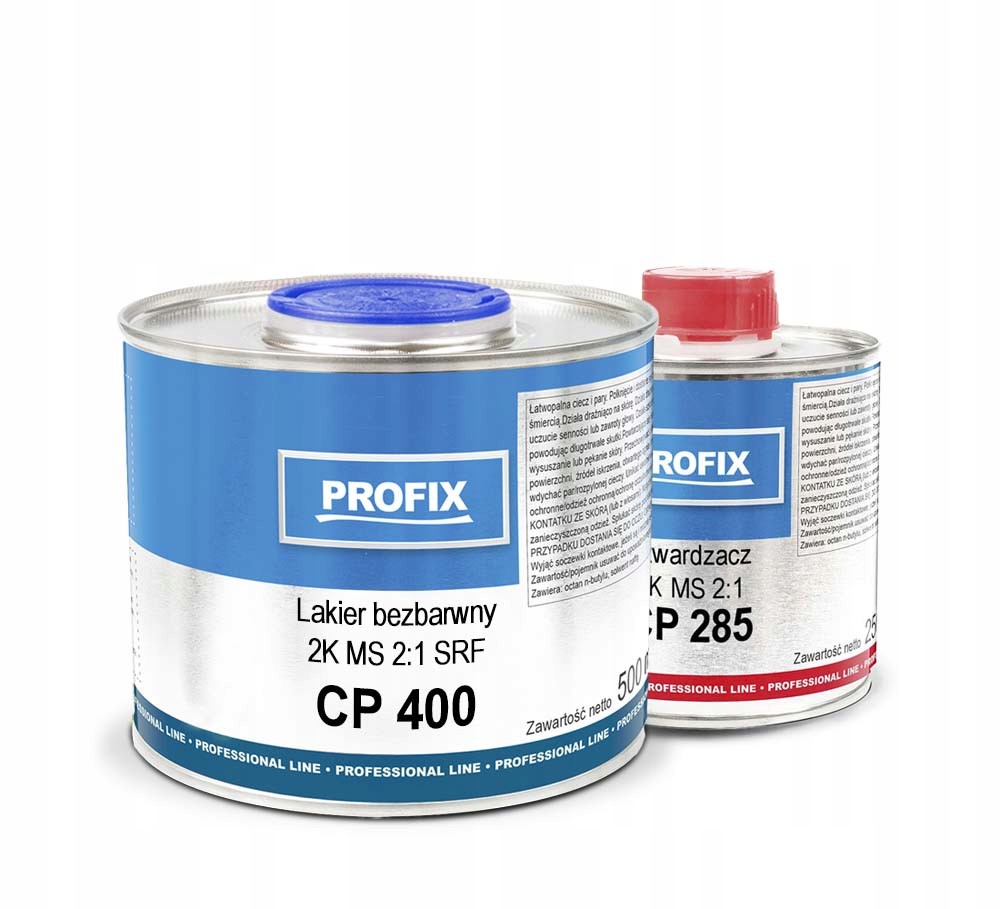 Profix Cp 400 Ms 2:1 Lakier bezbarwny 0,5L z utwardzaczem 285 0,25L. kpl.