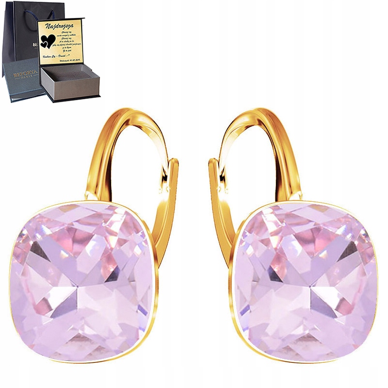 Zlaté Stříbrné Náušnice 925 Závěsné šperky jako Dárek k narozeninám Gravírování