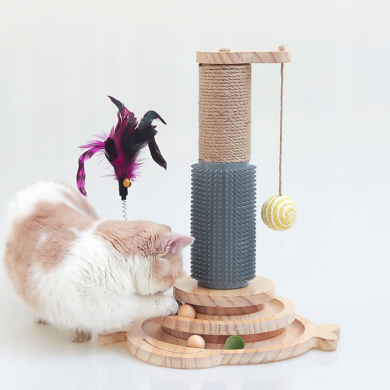 Levně Dvouúrovňová Hračka Pro Kočky 29×40 cm pro škrábání, masírování a skákání