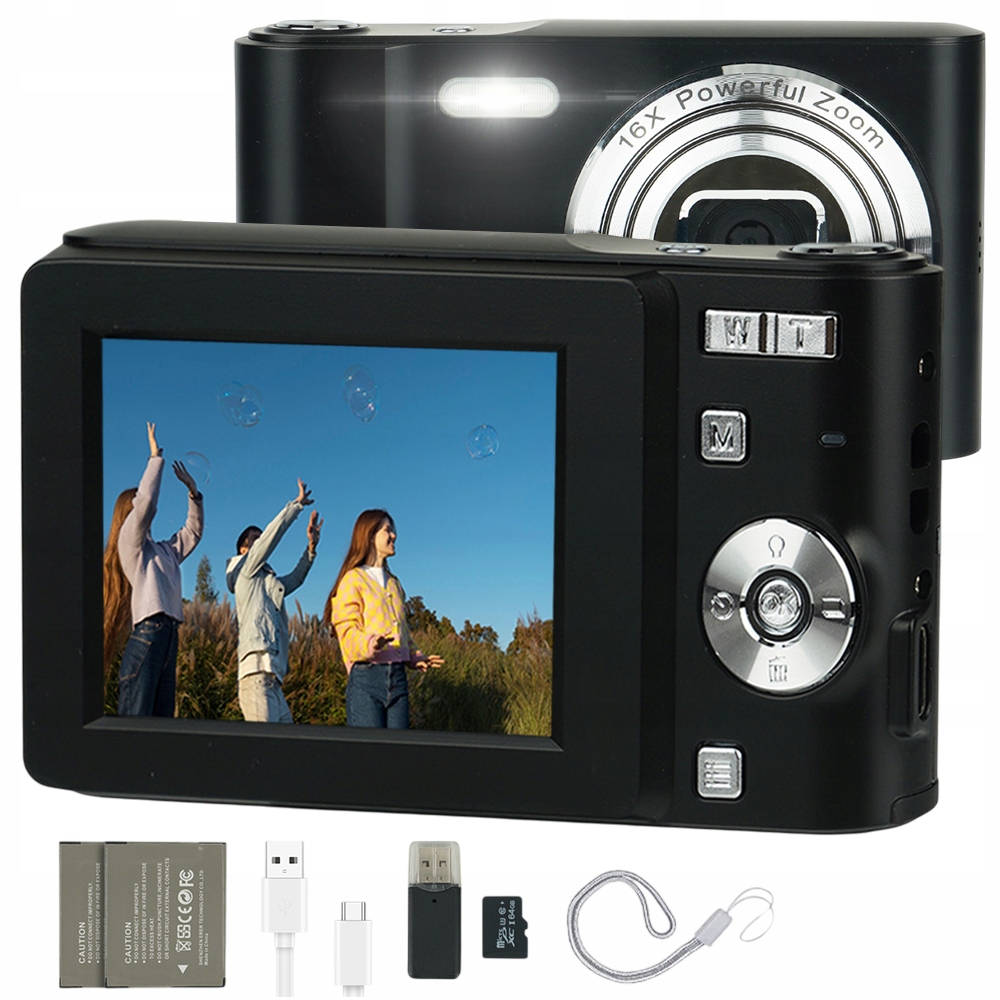 Aparat Cyfrowy Retro 2,4" 50MP Hd Przenośny CCD Z Rozpoznawanie Twarzy