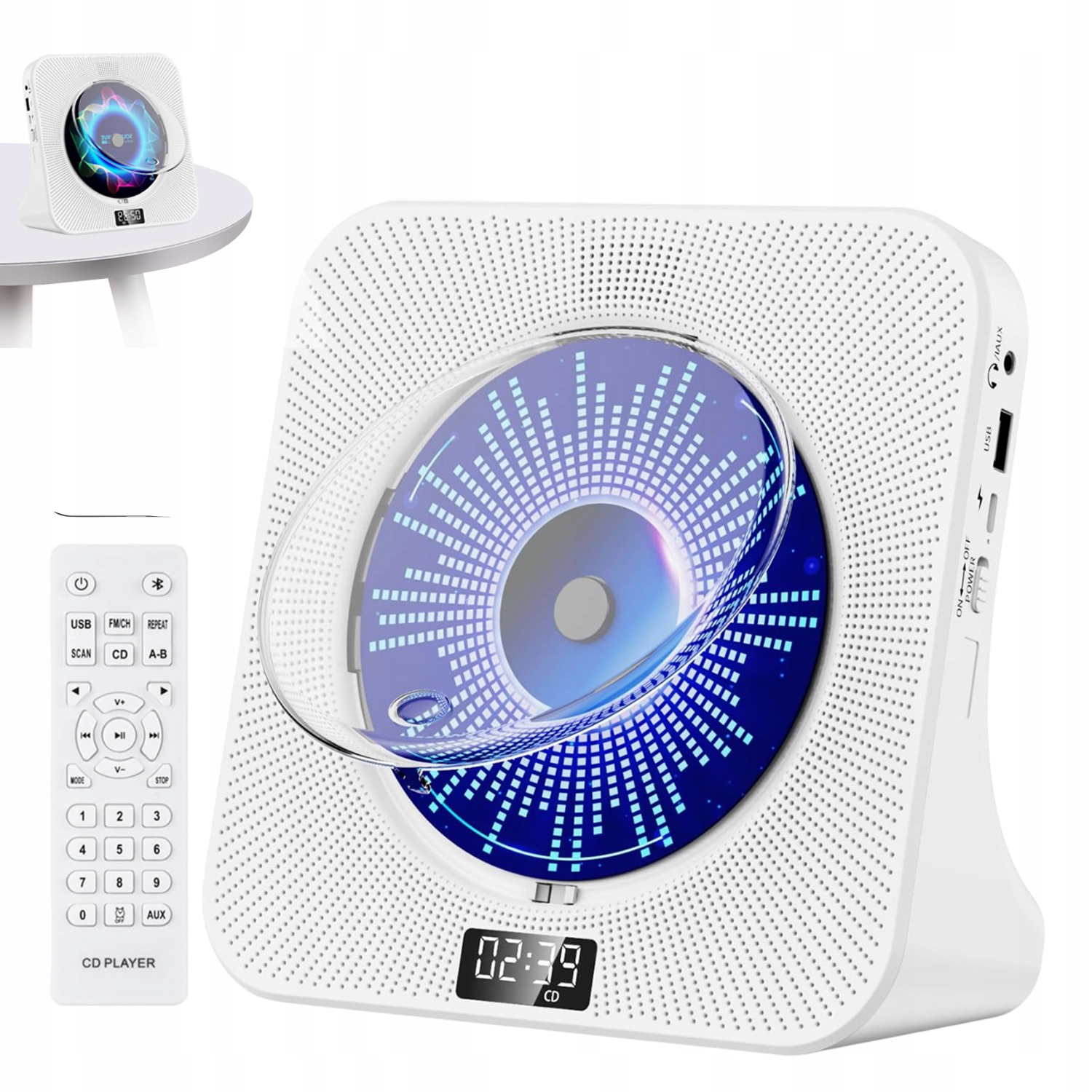 Přenosný CD Přehrávač, Digitální Displej S Bluetooth 5.0