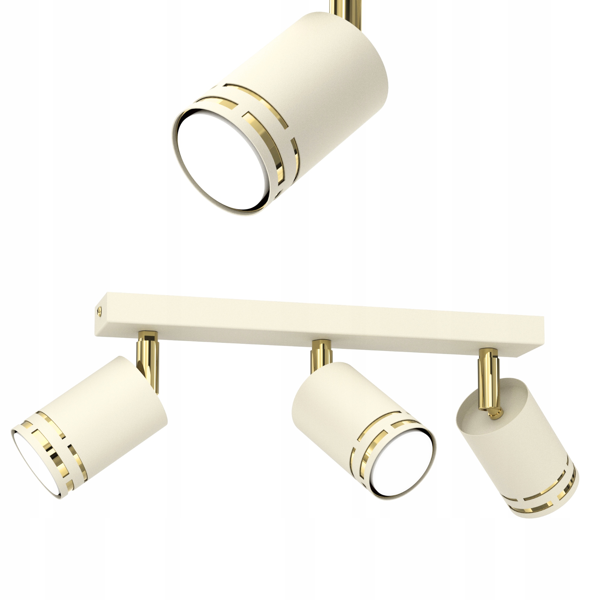 Stropní Svítidlo Stropní Kašmírový Pohyblivý Led GU10 Polská Lampa Spot Reflektor Béžová