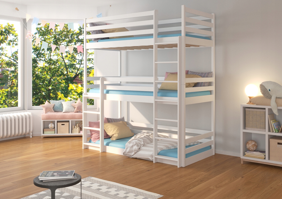Łóżko piętrowe trzyosobowe z materacami TEDRO 200x90 — 8