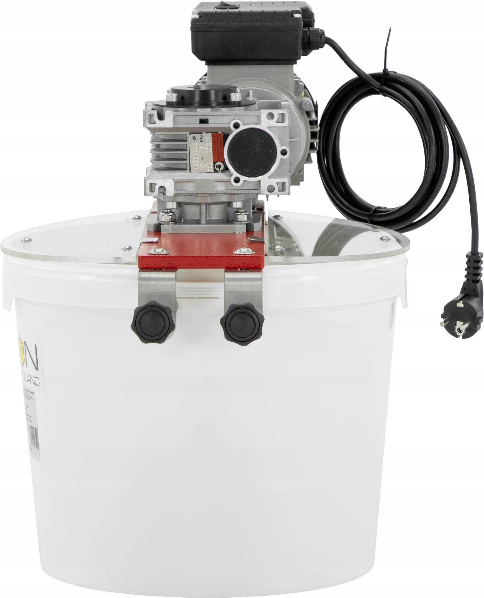 Urządzenie do kremowania miodu 230V na wiadrze polipropylenowym 17,7l/~25kg