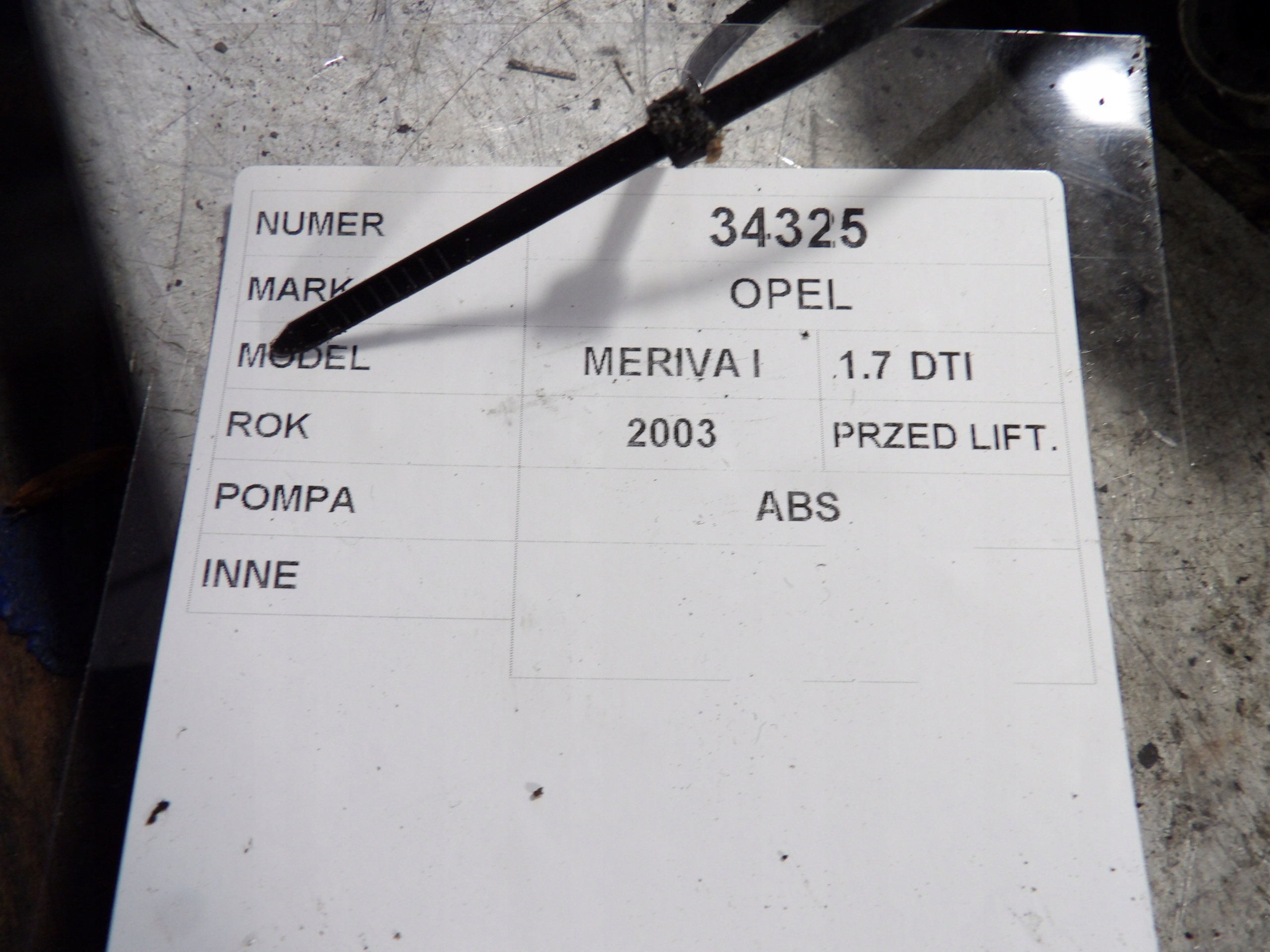 Opel Meriva e Pompa ABS 1,7DTI 0265216478