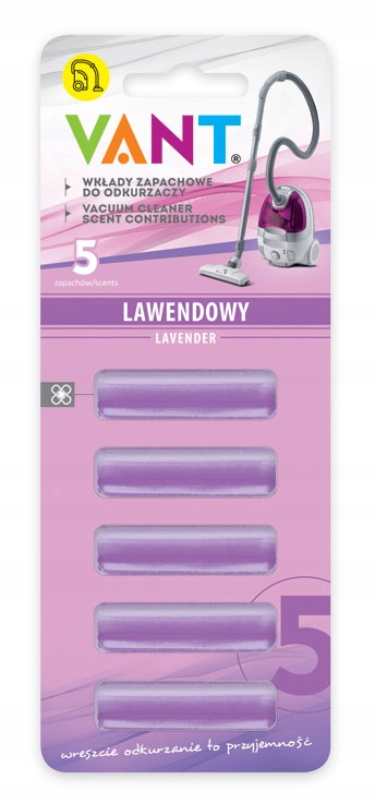 ZAPACH DO ODKURZACZY WKŁAD - LAWENDOWY 5szt/kpl