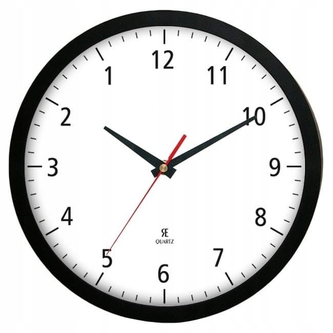 Černé Čitelné Nástěnné Hodiny Chodící Dozadu Antihodiny Jako Dárek 30 cm