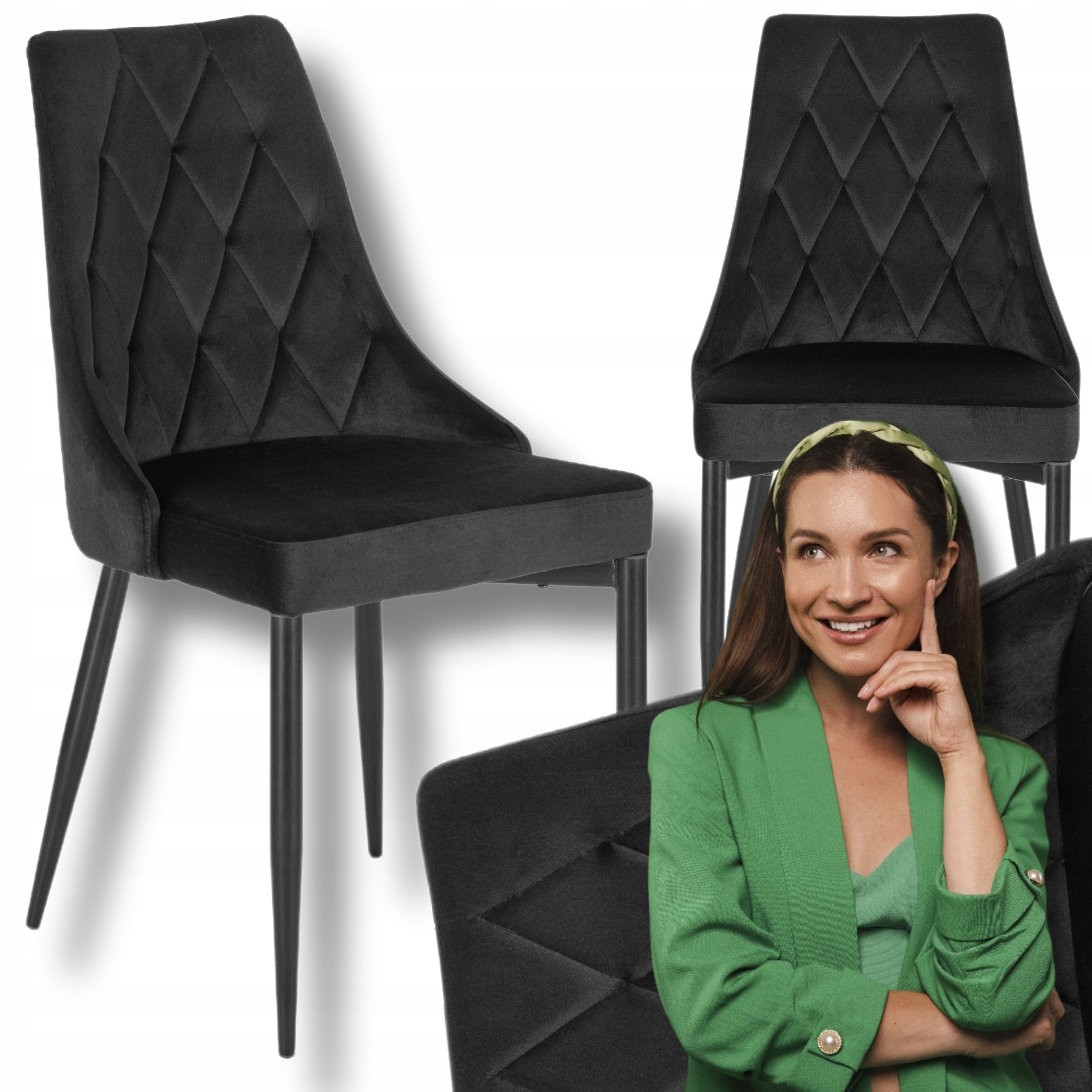 Velurové křeslo černé Loft Moderní křeslo do kuchyně Cork