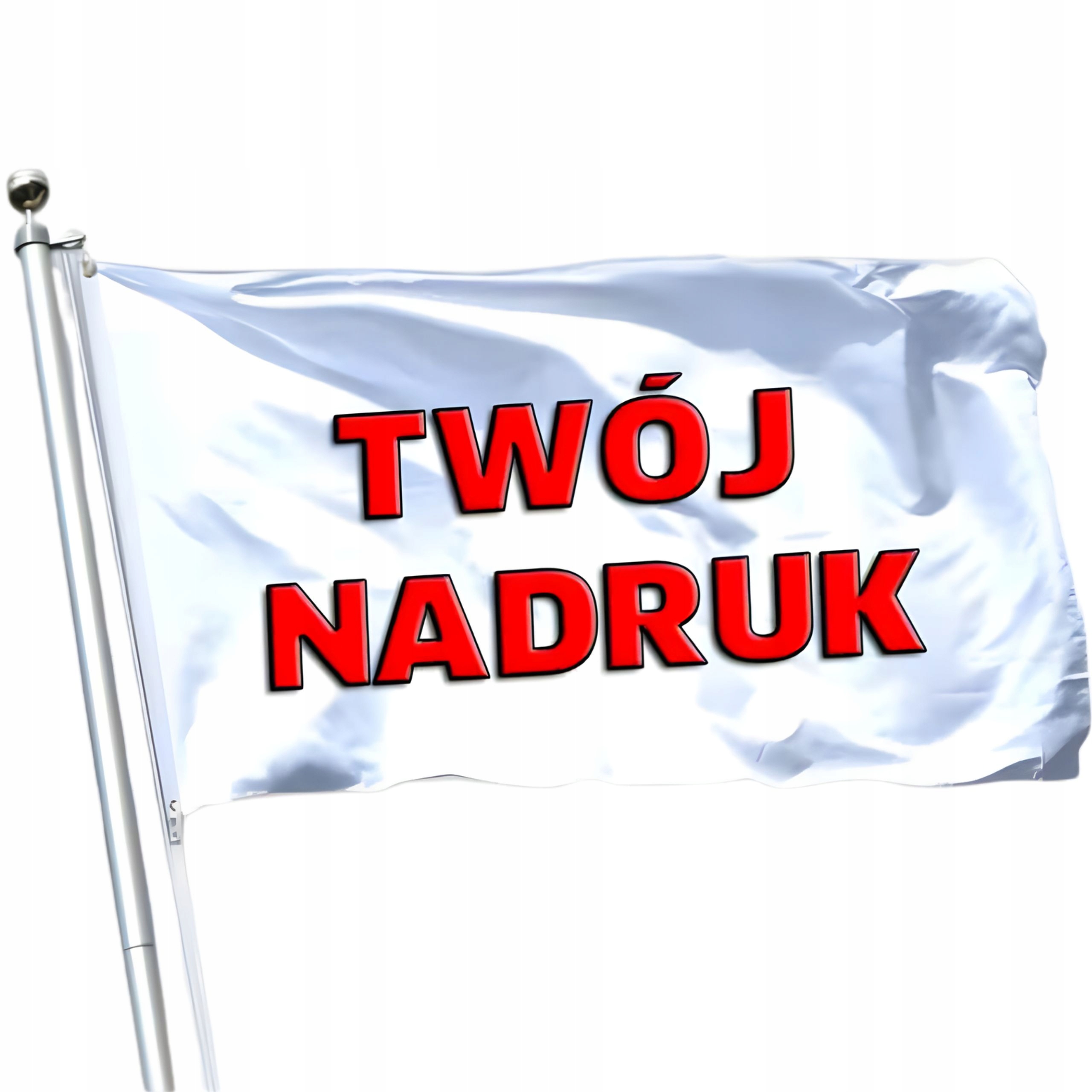 FLAGA REKLAMOWA 120X75CM NADRUK DO ZAWIESZENIA FIRMOWA + PROJEKT GRATIS