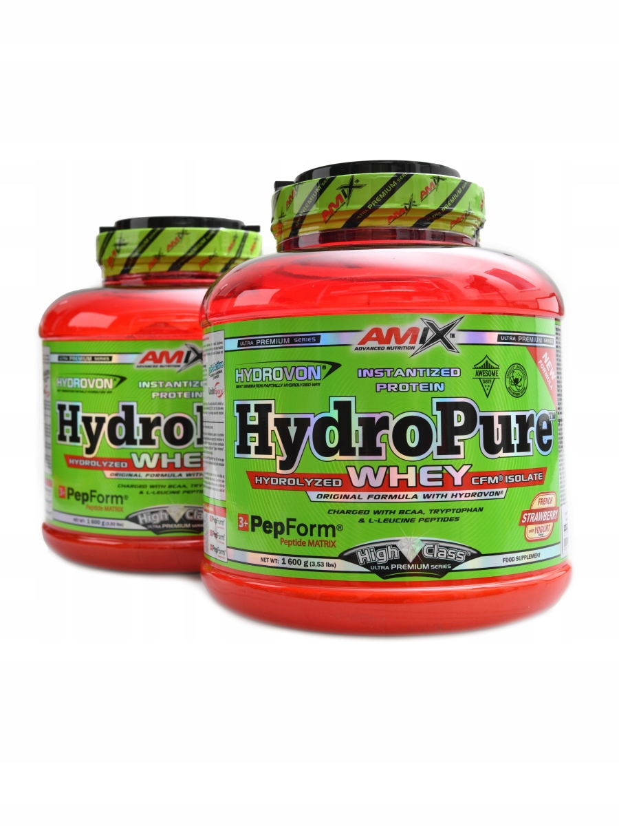 HydroPure hydrolyzed whey protein Cfm 2 x 1600 g možno kombinovat chutě