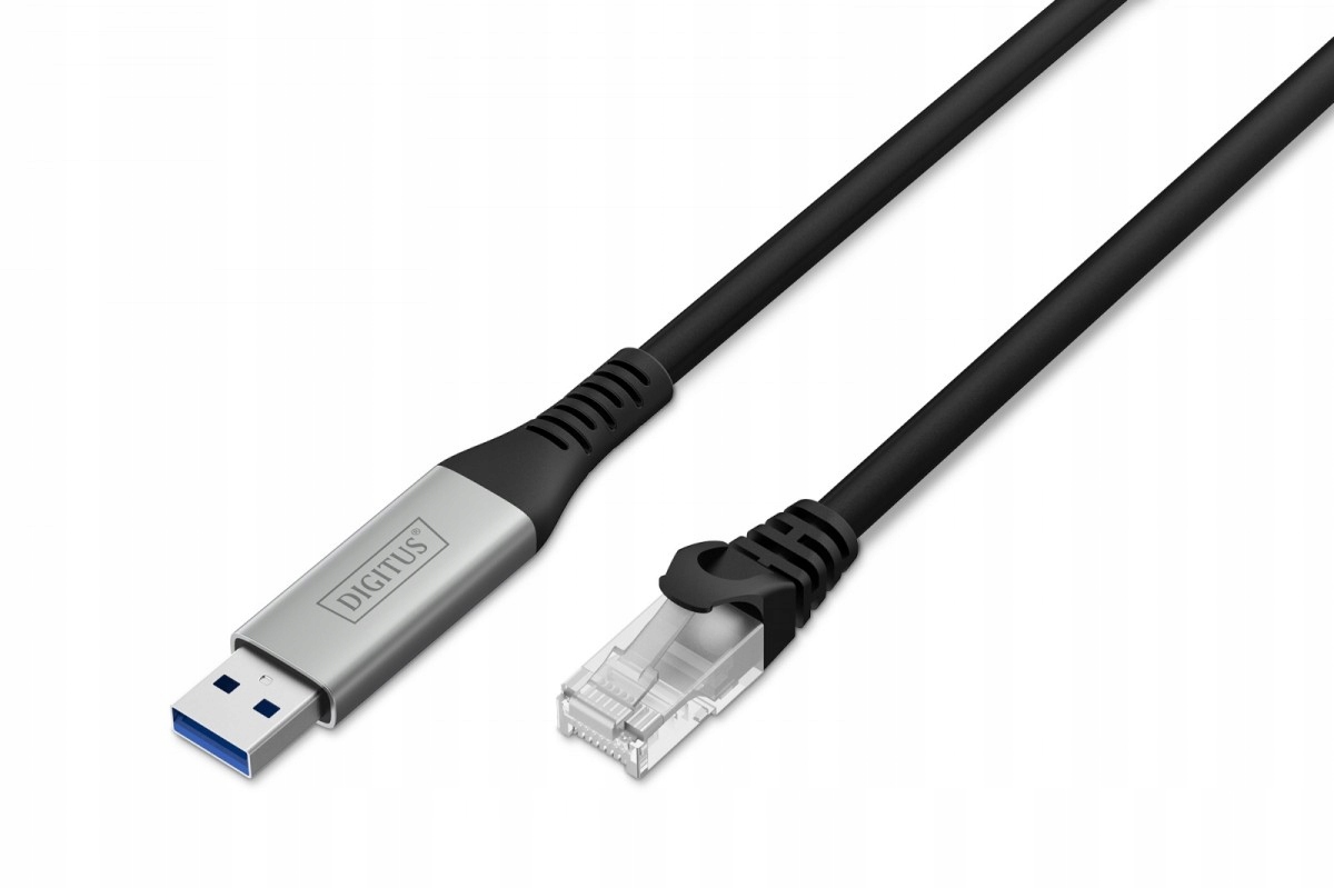 Kabel adapter Usb-a RJ45 Kat. 6A S/ftp, 1 Gbit/s, Usb 3.2 Gen1, Lszh, 2m