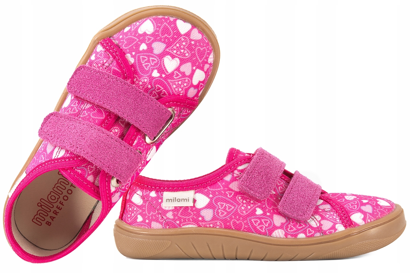 Milami BF3-BR-27 Barefoot Półbuty Tekstylne Trampki Domowe Kapcie 25 Różowy