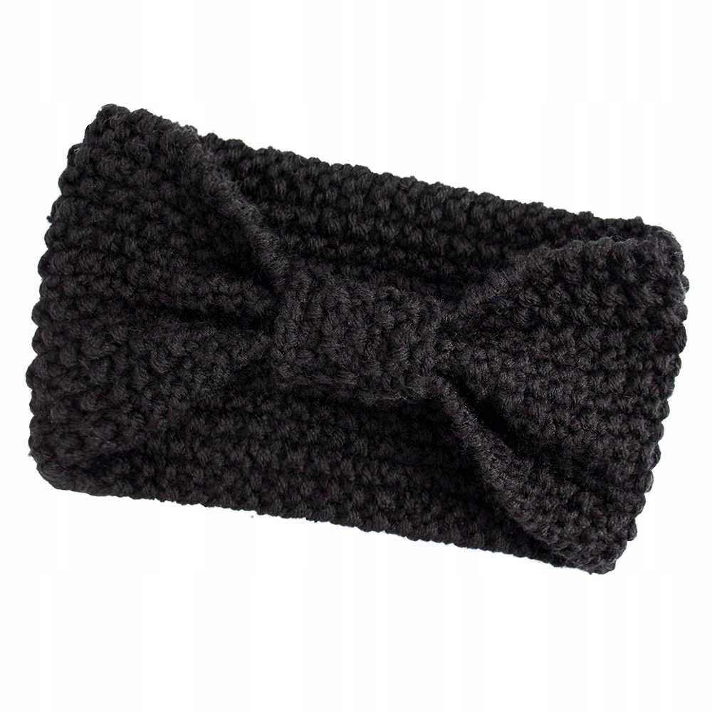 

Opaska Do Włosów zimowa Gruba szeroka Czarna