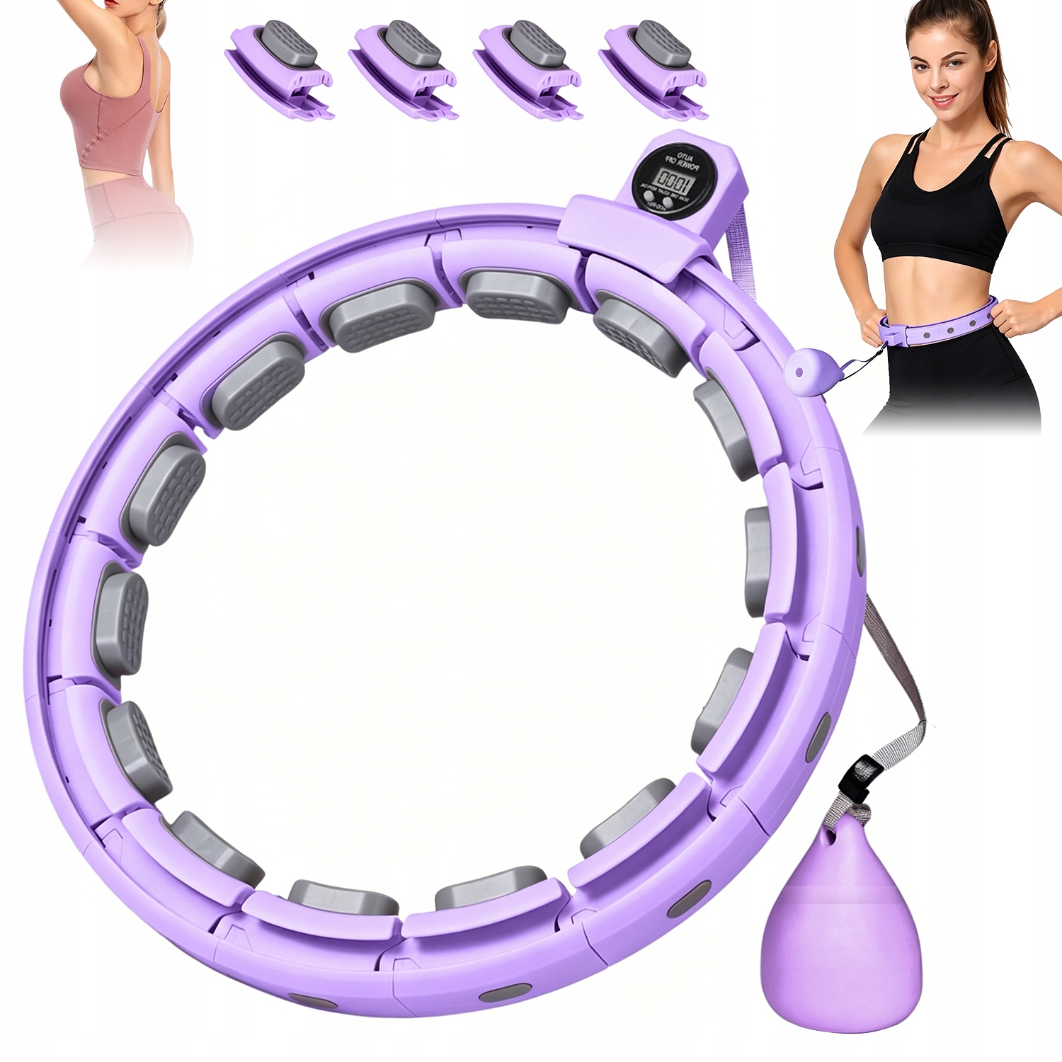 Hula Hoop Odnímatelný S Počítadlem 18 Segmentů Smart Pro Spalování Tuků