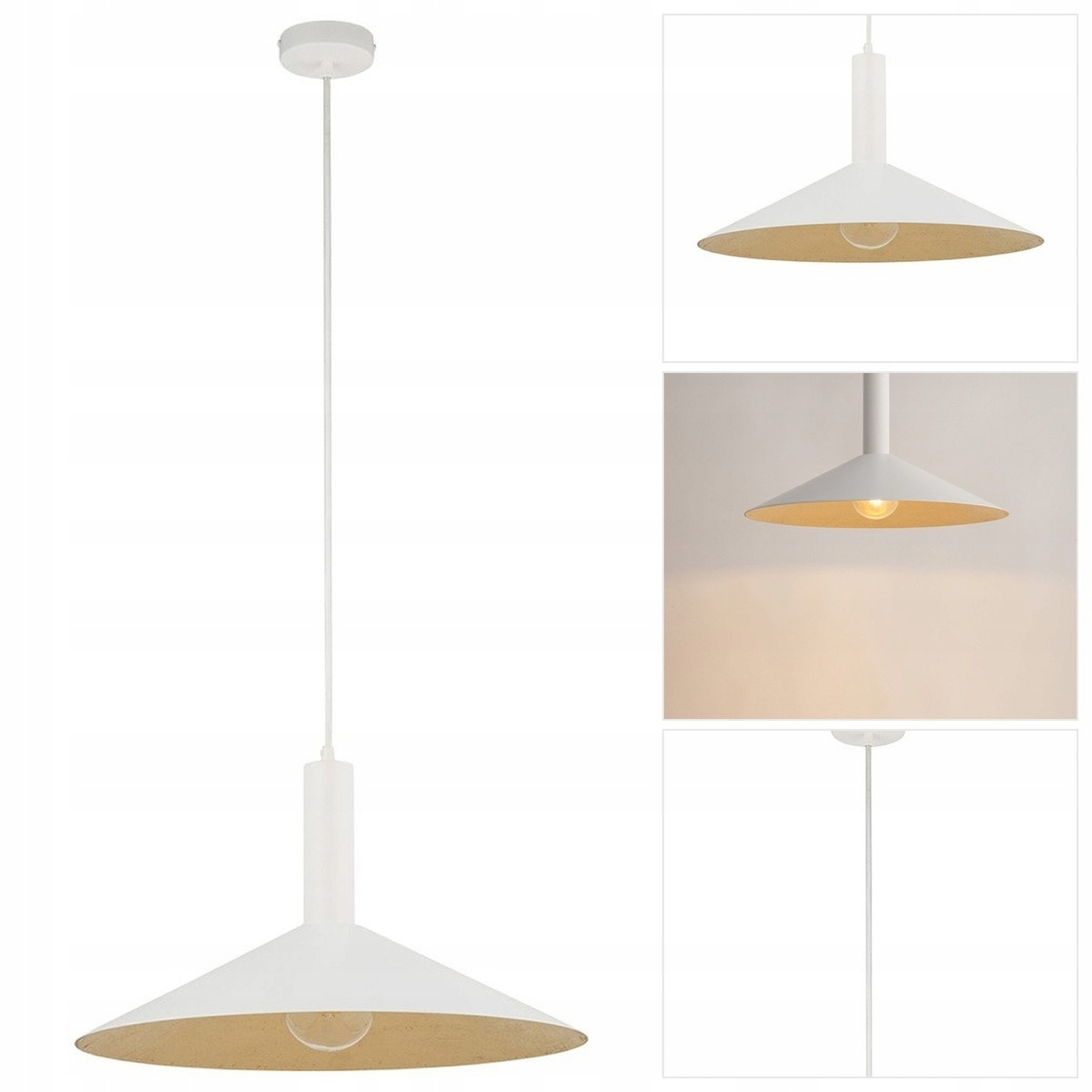 Závěsná zlatá Capri nastavitelná výrazná forma v obývacím pokoji Sigma Lighting