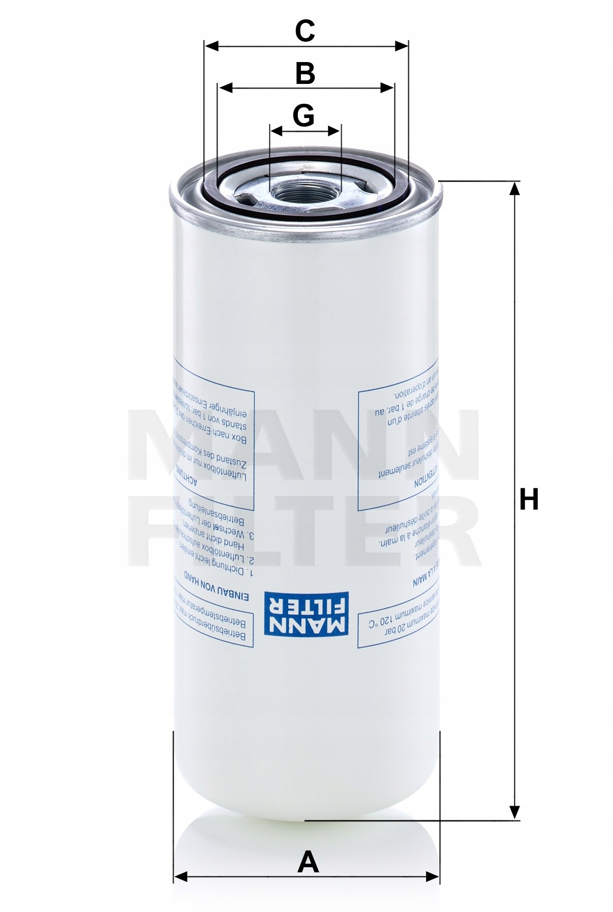 Olejový filter Mann-filter Lb 962/8