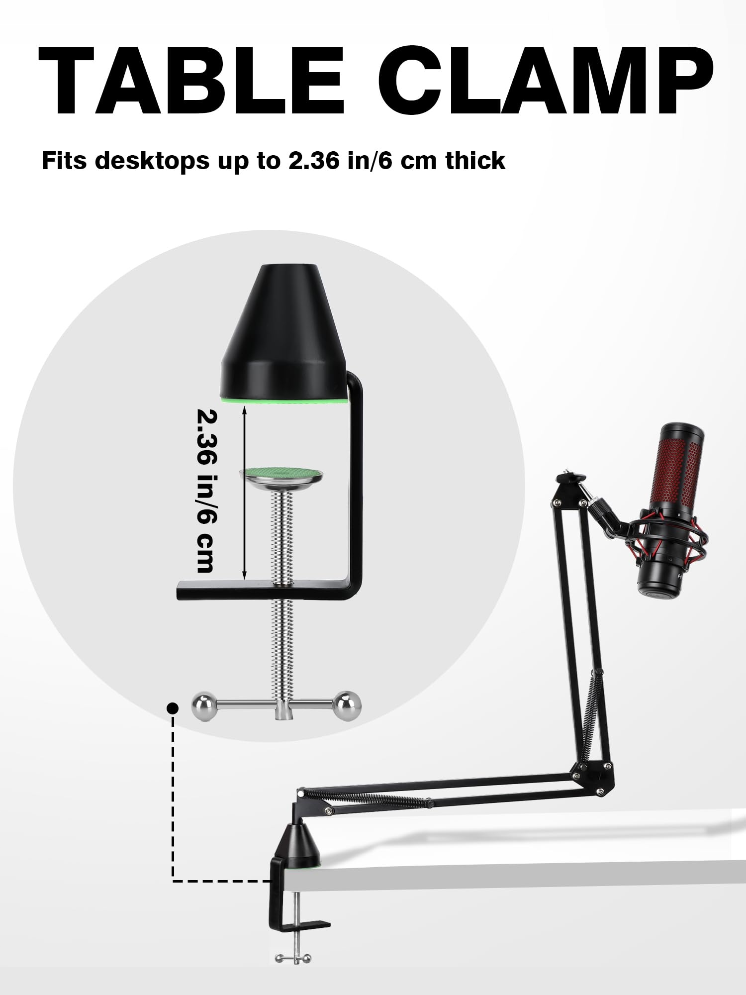 YOUSHARES Niski Profil Ramię Mikrofonowe Kompatybilne z Blue Yeti — miniatura 6
